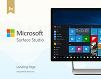 Microsoft Surface Studio Landing Page Design Concept