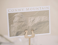 Welsh Mountains - Wedding Table Maps