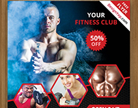 Free Fitness and Gym Flyer PSD Template