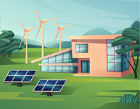 Alternative energy illustration