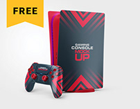 Free PS5 Console & Controller Mockup Set