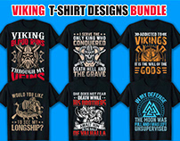 Viking T-Shirt Designs Bundle.