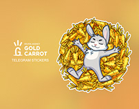 Gold Carrot telegram stickers