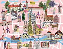 Map Illustrations for Magazines