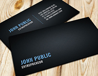 Black Business Card with Tile Pattern