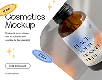 FREE .PSD Cosmetics Bottle Mockup