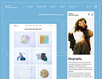 Site for artist Polina Khachaturyan (portfolio+e-shop)