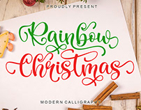 Rainbow Christmas Calligraphy Font