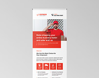 Express Delivery Roll Up Banner Template