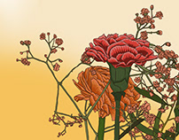 'summer roses', digital drawing, September 2020