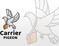 Carrier Pigeon logo Template
