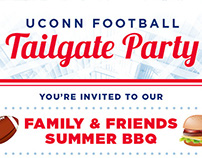 UConn Football Tailgate Party Invitation