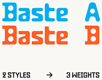 Baste A & B typefaces