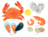Collage Art---- Seafood