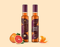 Citrus Peel Inspired Vinegar Bottle Label Design