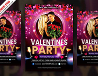Valentine Party Flyer Free PSD