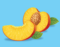 Nestea - Pêssego e Limão - Ilustração para embalagem