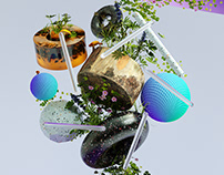 Nature - 3D illustration set
