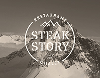 Логотип и фирменный стиль ресторана Steak Story