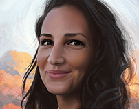 "This smile" - Digital painting portrait