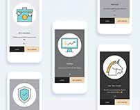Moneta - Cryptocurrency Portfolio App - Welcome Screens