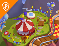 Circus background for Royal Charms Slots