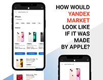 Yandex Market in Apple style UI UX concept