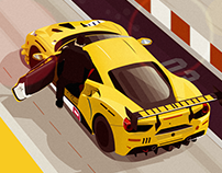 Ferrari 488 GT3 illustration