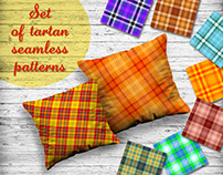 Set of tartan seamless patterns