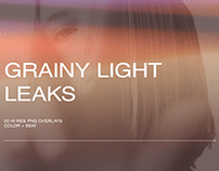 Grainy Light Leak Overlays