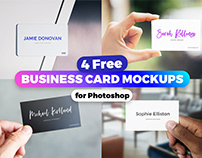FREE BUSINESS CARD MOCKUP BUNDLE | PHOTOSHOP PSD