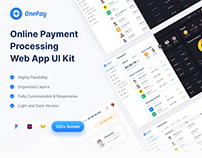 Online Payment Processing Web App UI Kit Design