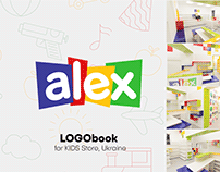 "ALEX" toy store, brandbook design