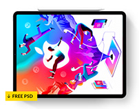 Free iPad Pro PSD & Sketch Mockups