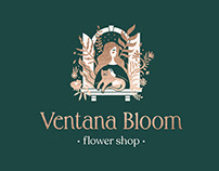 Ventana Bloom flower shop logo and branding