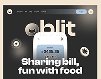Split Bill App Landing Page UI Design