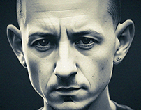 Digital Art - Chester B. and Mike S. of Linkin Park