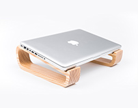 Sled: A laptop stand made with pinewood and ethics