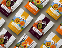 PEAK dried fruits packaging and logo design