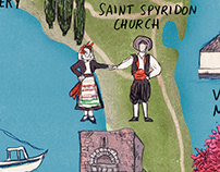 Corfu island | Illustrated map