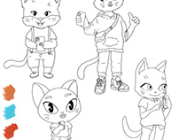 Character design cat-blogger
