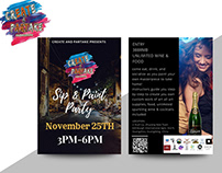Sip & Paint Party Flyer Design