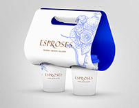 Esproses flower and coffee shop brand identity