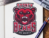 Sydney Bears Ice Hockey Logo Design