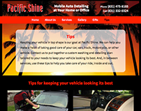 Mobile-friendly website for a mobile detailer