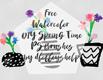 FREE WATERCOLOR SPRING TIME PHOTOSHOP BRUSHES