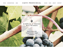 Web design for Cafe Provencal