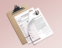 [Download]Flower resume and cover letter template