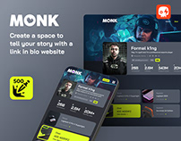 MONK | Link in bio website for gamers & esports