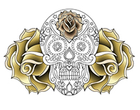 Calavera - Rose Skull